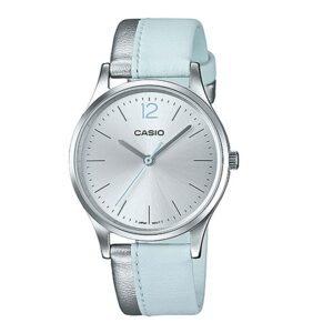 Casio-LTP-E133L-2B1DF-Womens-Watch-Fashion-Collection-Analog-Silver-Dial-Silver-Blue-Leather-Band