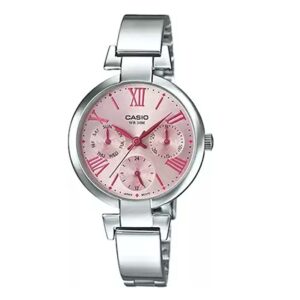 Casio-LTP-E404D-4AVDF-Womens-Watch-Fashion-Collection-Analog-Pink-Dial-Silver-Stainless-Band