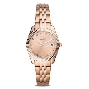 Fossil-FW-ES4898-Womens-Watch-Analog-Rose-Gold-Dial-Rose-Gold-Stainless-Steel-Band