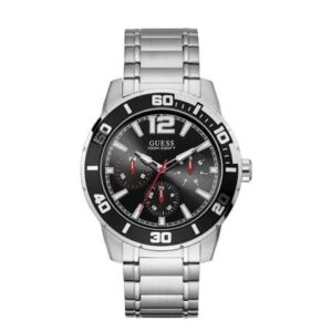 Guess-GW-W1249G1-Mens-Watch-Analog-Black-Dial-Silver-Stainless-Band