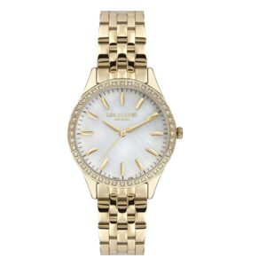 Lee-Cooper-LC07391-120-Womens-Watch-Analog-White-Dial-Gold-Stainless-Band