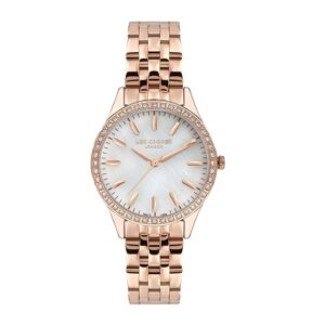 Lee-Cooper-LC07391-420-Womens-Watch-Analog-White-Dial-Rose-Gold-Stainless-Band