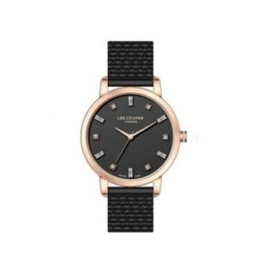Lee-Cooper-LC07409-450-Womens-Watch-Analog-Black-Dial-Black-Resin-Band