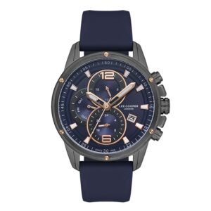 Lee-Cooper-LC07423-099-Mens-Watch-Analog-Blue-Dial-Black-Leather-Band