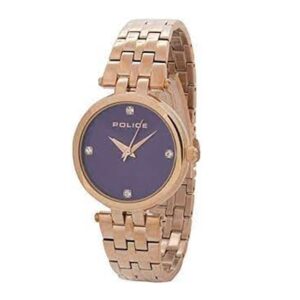 Police-PW-P14870BSR-15-Womens-Watch-Analog-Pyramid-Blue-Dial-Gold-Stainless-Band