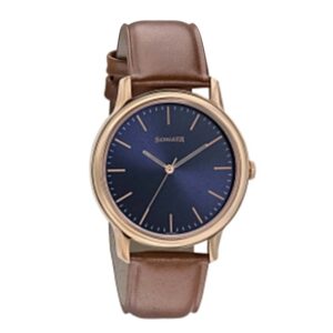 Sonata-7128WL03-Mens-Beyond-Gold-Blue-Dial-Brown-Leather-Strap-Watch