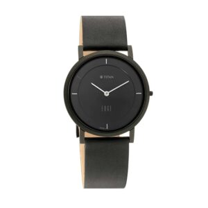 TITAN-1595NL04-Mens-Watch-Analog-Edge-Collection-Black-dial-Black-Leather-Band