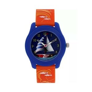 TITAN-16003PP04-Unisex-Zoop-Collection-Analog-Watch-Blue-Dial-Orange-Resin-Band