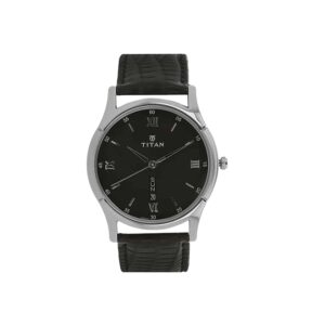 Titan-1636SL02-Mens-Watch-Analog-Black-Dial-Black-Leather-Strap-Watch
