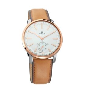 Titan-1785KL01-Mens-Connected-Hybrid-Watch-Analog-White-Dial-Brown-Leather-Band