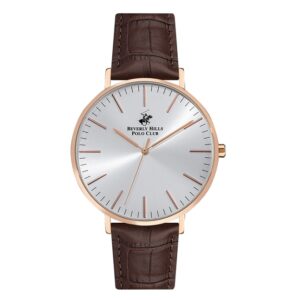 Beverly-Hills-Polo-Club-BP3129X-432-Men-s-Watch-Silver-Dial-Brown-Leather-Band