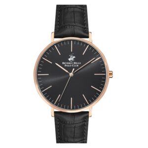 Beverly-Hills-Polo-Club-BP3129X-451-Men-s-Watch-Black-Dial-Black-Leather-Band