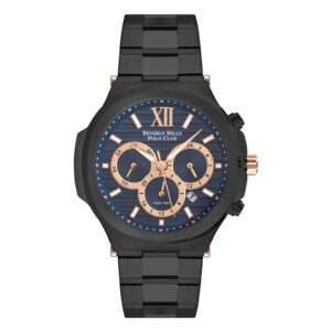 Beverly-Hills-Polo-Club-BP3216X-690-Men-s-Watch-Blue-Dial-Black-Stainless-Steel-Band
