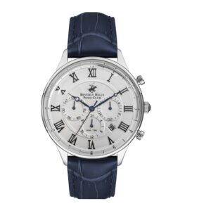Beverly-Hills-Polo-Club-BP3238X-339-Mens-Analog-Watch-Silver-Dial-Blue-Leather-Band