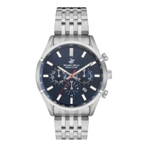 Beverly-Hills-Polo-Club-BP3249X-390-Mens-Analog-Watch-Blue-Dial-Silver-Stainless-Steel-Band