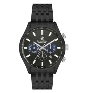 Beverly-Hills-Polo-Club-BP3249X-670-Mens-Analog-Watch-Black-Dial-Black-Stainless-Steel-Band