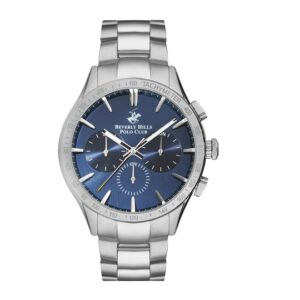 Beverly-Hills-Polo-Club-BP3250X-390-Mens-Analog-Watch-Blue-Dial-Silver-Stainless-Steel-Band