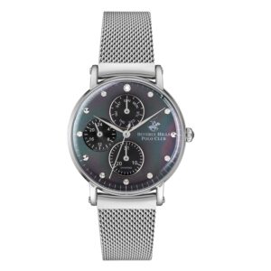Beverly-Hills-Polo-Club-BP3252X-350-WoMens-Analog-Watch-Grey-Dial-Silver-Stainless-Steel-Mesh-Band