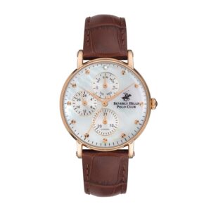 Beverly-Hills-Polo-Club-BP3253X-422-WoMens-Analog-Watch-White-Dial-Brown-Leather-Band