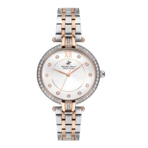 Beverly-Hills-Polo-Club-BP3256C-530-WoMens-Analog-Watch-White-Dial-Silver-Rose-Gold-Stainless-Steel-Band