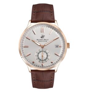 Beverly-Hills-Polo-Club-BP3260X-432-Mens-Analog-Watch-White-Dial-Brown-Leather-Band
