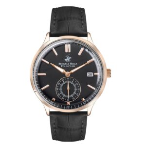 Beverly-Hills-Polo-Club-BP3260X-451-Mens-Analog-Watch-Black-Dial-Black-Leather-Band