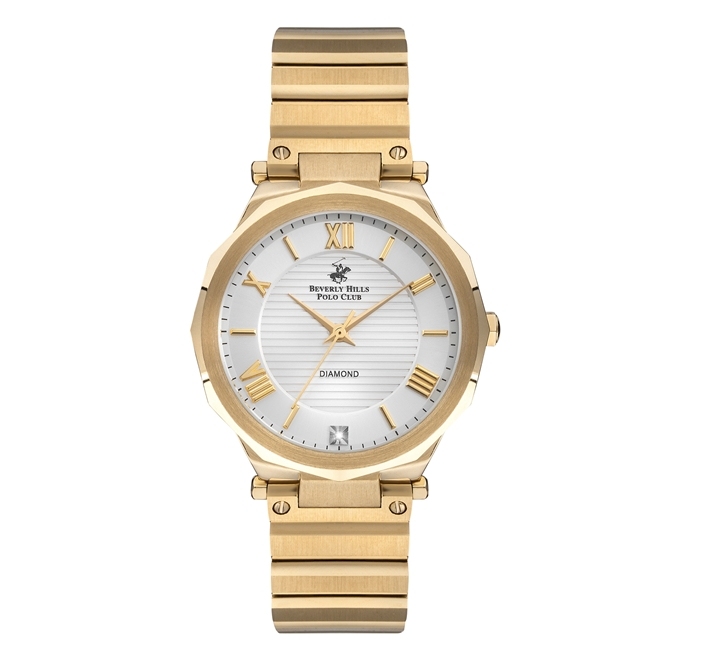 Beverly hills polo club watch 2025 gold