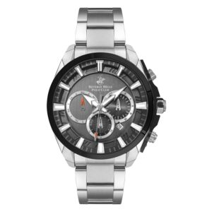 Beverly-Hills-Polo-Club-BP3266X-350-Mens-Analog-Watch-Black-Dial-Silver-Stainless-Steel-Band