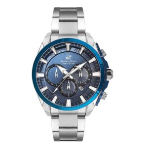 Beverly-Hills-Polo-Club-BP3266X-390-Mens-Analog-Watch-Blue-Dial-Silver-Stainless-Steel-Band