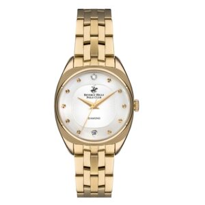 Beverly-Hills-Polo-Club-BP3270X-120-WoMens-Analog-Watch-White-Dial-Gold-Stainless-Steel-Band