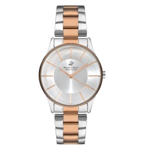 Beverly-Hills-Polo-Club-BP3286X-530-WoMens-Analog-Watch-Silver-Dial-Silver-Rose-Gold-Stainless-Steel-Band