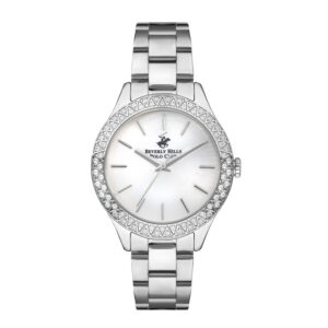 Beverly-Hills-Polo-Club-BP3291C-320-WoMens-Analog-Watch-White-Dial-Silver-Metal-Band