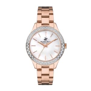 Beverly-Hills-Polo-Club-BP3291C-420-WoMens-Analog-Watch-White-Dial-Rose-Gold-Metal-Band