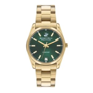 Beverly-Hills-Polo-Club-BP3301X-170-Women-s-Analog-Watch-Green-Dial-Gold-Stainless-Steel-Band