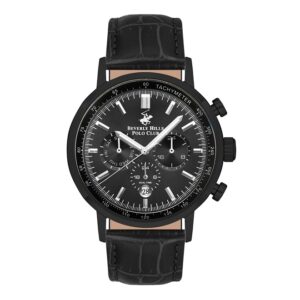 Beverly-Hills-Polo-Club-BP3303X-651-Men-s-Watch-Black-Dial-Silver-Stainless-Steel-Band