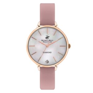 Beverly-Hills-Polo-Club-BP3306X-428-Women-s-Analog-Watch-White-Dial-Pink-Leather-Band