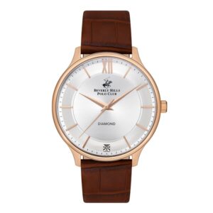 Beverly-Hills-Polo-Club-BP3308X-432-Men-s-Watch-Silver-Dial-Brown-Leather-Band