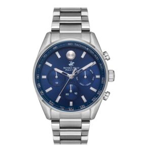 Beverly-Hills-Polo-Club-BP3311X-390-Men-s-Watch-Blue-Dial-Silver-Stainless-Steel-Band