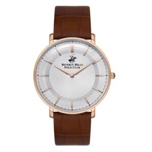 Beverly-Hills-Polo-Club-BP3322X-432-Men-s-Watch-Silver-Dial-Brown-Leather-Band