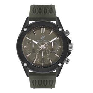Beverly-Hills-Polo-Club-BP3324X-675-Men-s-Watch-Green-Dial-Green-Silicone-Band