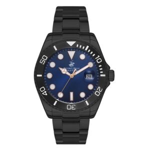 Beverly-Hills-Polo-Club-BP3328X-690-Men-s-Watch-Blue-Dial-Black-Stainless-Steel-Band