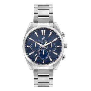 Beverly-Hills-Polo-Club-BP3336X-390-Men-s-Watch-Blue-Dial-Silver-Stainless-Steel-Band