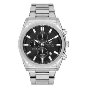 Beverly-Hills-Polo-Club-BP3344X-350-Men-s-Watch-Black-Dial-Silver-Stainless-Steel-Band