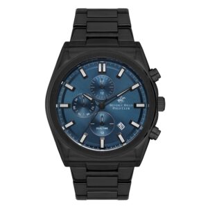 Beverly-Hills-Polo-Club-BP3344X-690-Men-s-Watch-Dark-Blue-Dial-Black-Stainless-Steel-Band