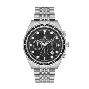 Beverly-Hills-Polo-Club-BP3354X-350-Men-s-Watch-Black-Dial-Silver-Stainless-Steel-Band