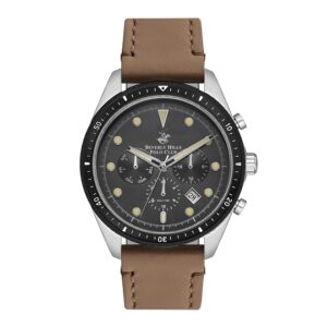 Beverly-Hills-Polo-Club-BP3355X-355-Men-s-Watch-Gun-Dial-Brown-Leather-Band