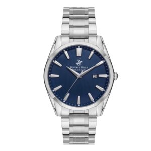 Beverly-Hills-Polo-Club-BP3356X-390-Men-s-Watch-Blue-Dial-Silver-Stainless-Steel-Band