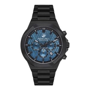 Beverly-Hills-Polo-Club-BP3361X-690-Men-s-Watch-Blue-Dial-Black-Stainless-Steel-Band