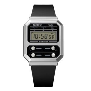 Casio-A100WEF-1ADF-Mens-Watch-Digital-Black-Dial-Black-Resin-Band