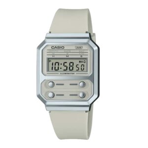 Casio-A100WEF-8ADF-Mens-Watch-Digital-Cream-Dial-Cream-Resin-Band